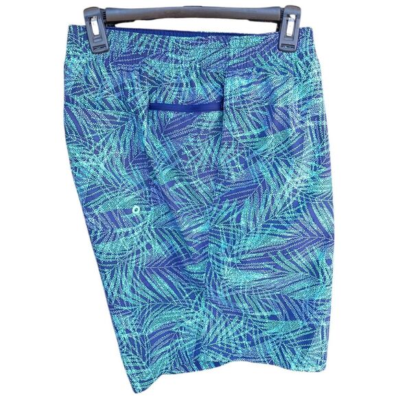 Land’s End Men's 2XL Volley 9"Board Shorts Swim Trunks Blue Green Floral - Picture 5 of 16